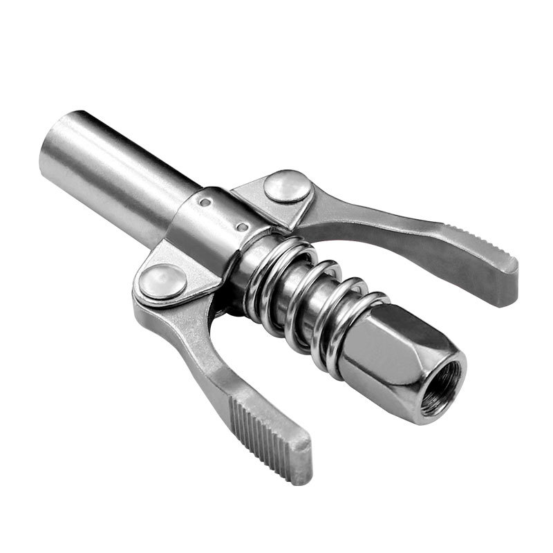 Double handle locking pliers type high-pressure self-locking oil nozzle, manual gun, gear type grease nozzle