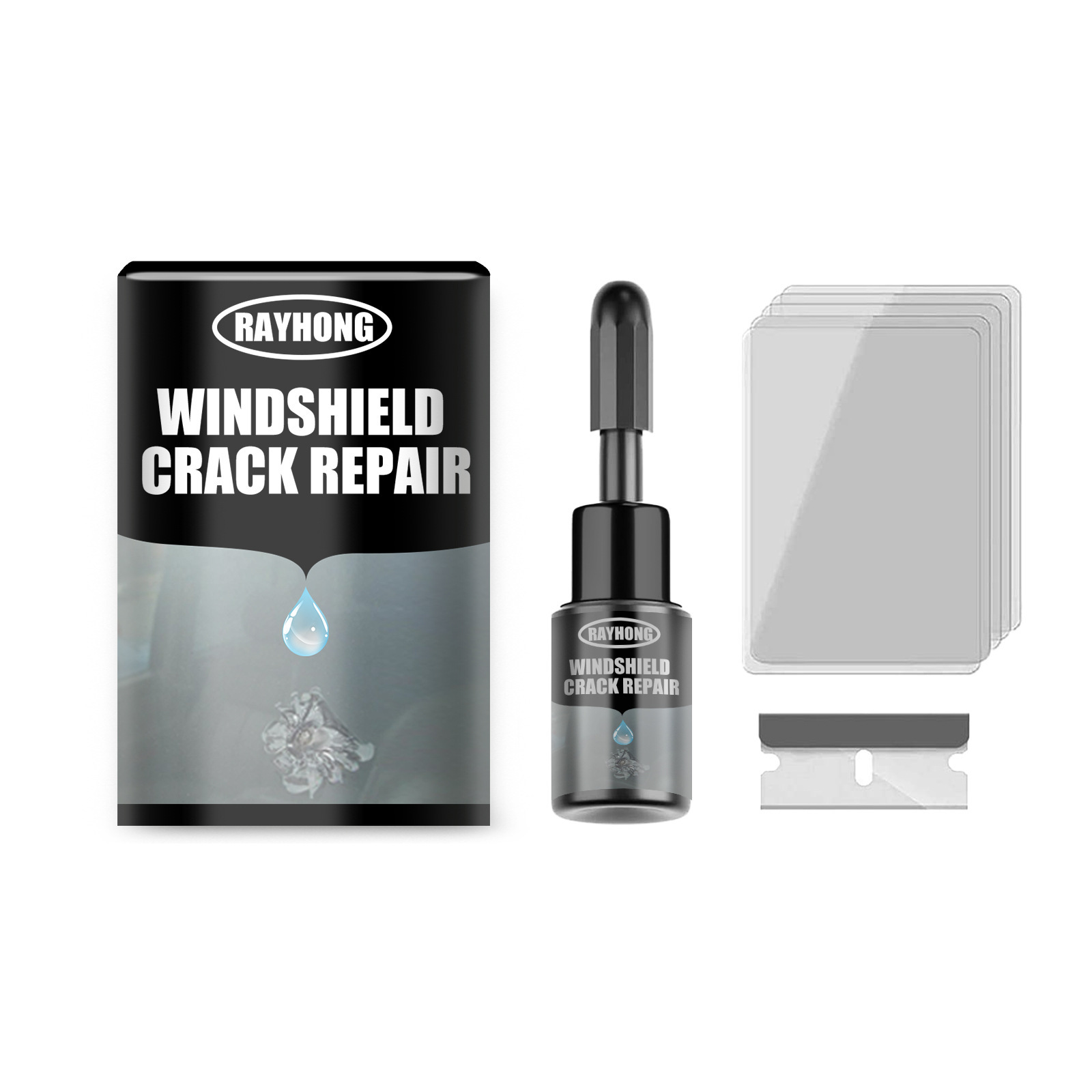 Windshield repair fluid