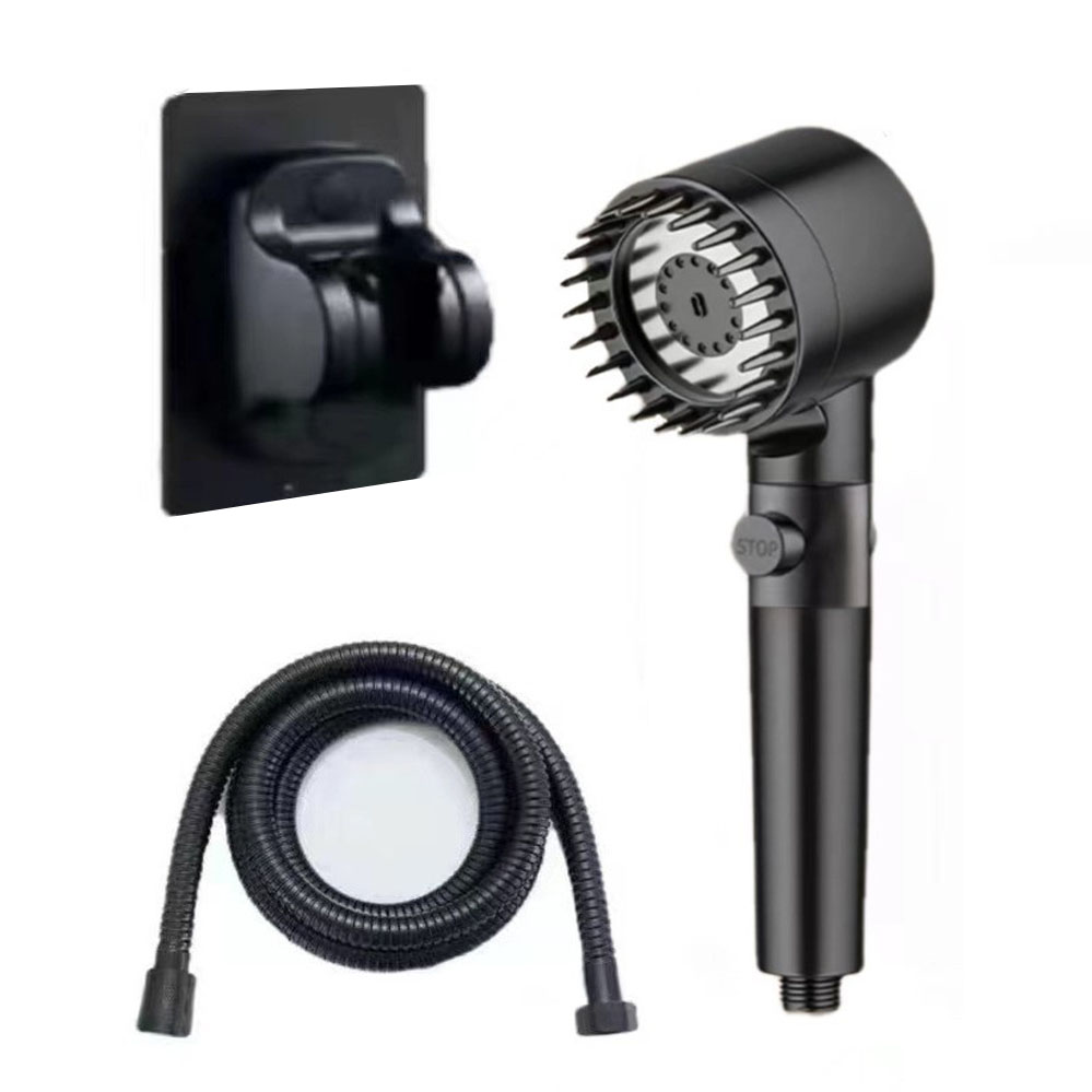 Bathroom handheld powerful filtration purification pressurized shower hose set