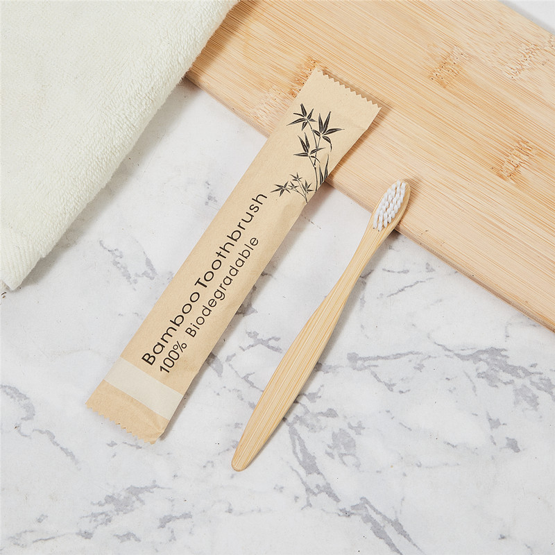 Bamboo toothbrush with bamboo handle and bamboo charcoal bristles