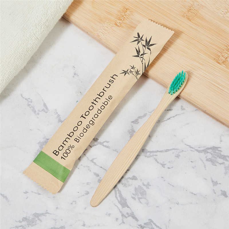 Bamboo toothbrush with bamboo handle and bamboo charcoal bristles