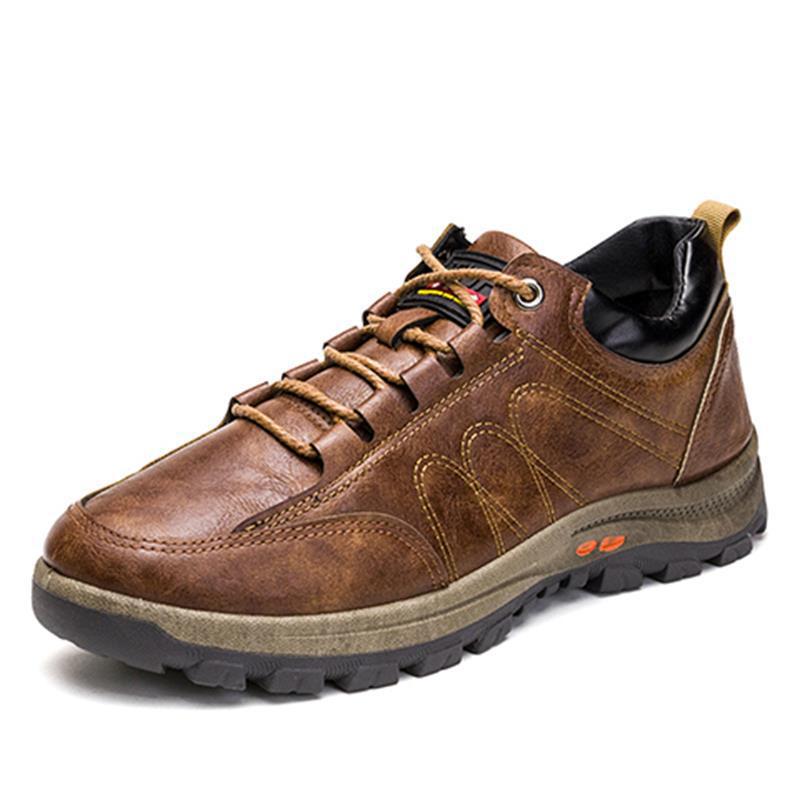Men's shoes, fashionable leather, comfortable sports shoes, casual outdoor shoes