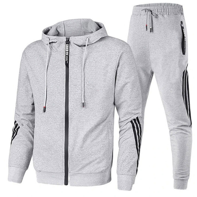 Men's casual sports suit with fashionable zipper jacket
