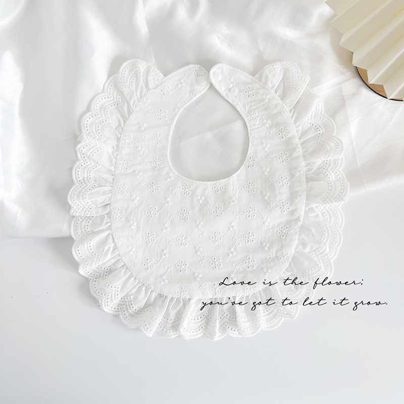 Cotton spring and summer bib baby Korean U-shaped drool bib trendy one year old drool bib