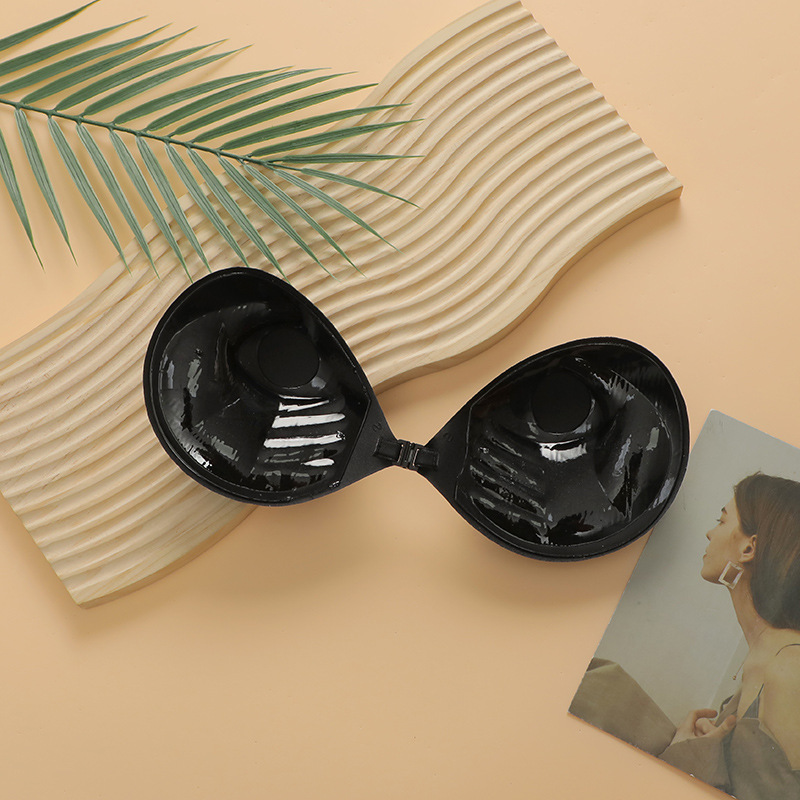 Palm cup chest sticker, wedding dress gathering silicone shoulder strap, invisible breathable bra sticker