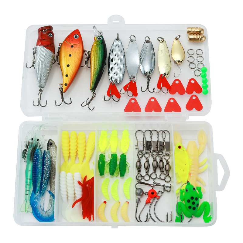 Luya Bait Set with Multiple Accessories, Lead Hook Fishing Supplies, Fishing Equipment
