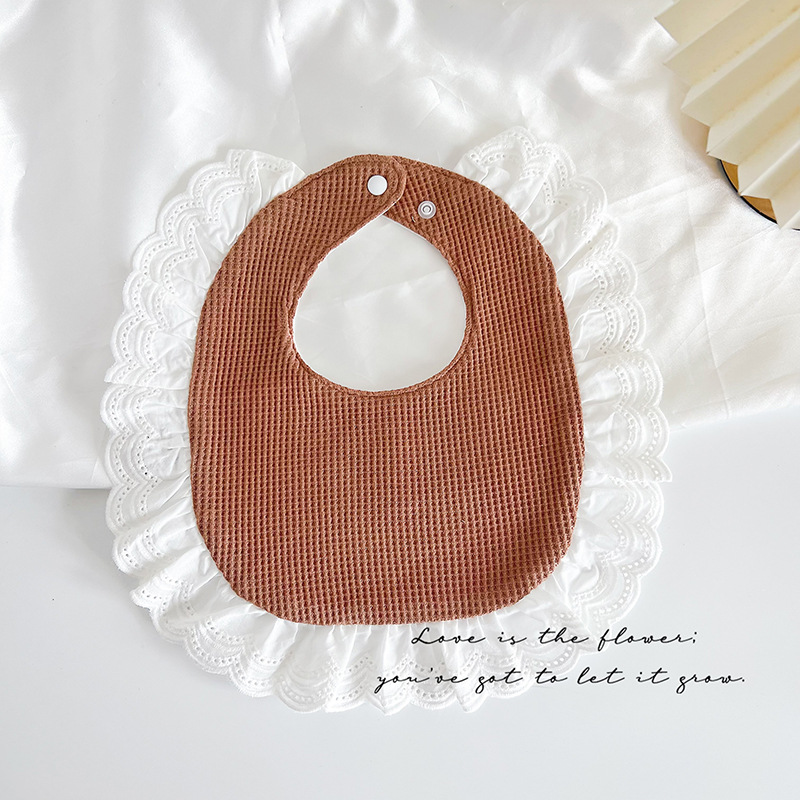 Cotton spring and summer bib baby Korean U-shaped drool bib trendy one year old drool bib