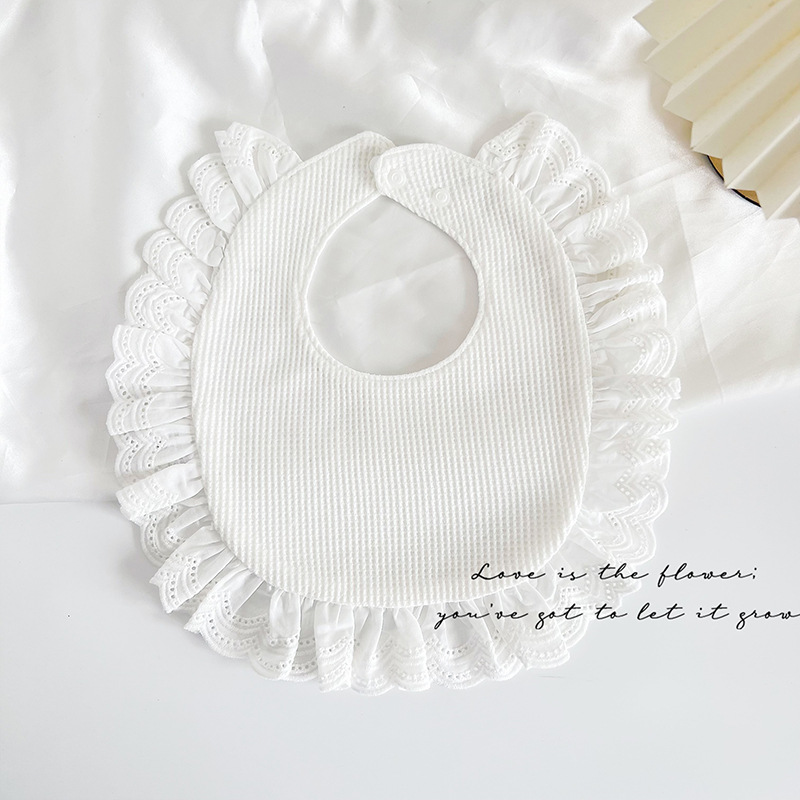 Cotton spring and summer bib baby Korean U-shaped drool bib trendy one year old drool bib