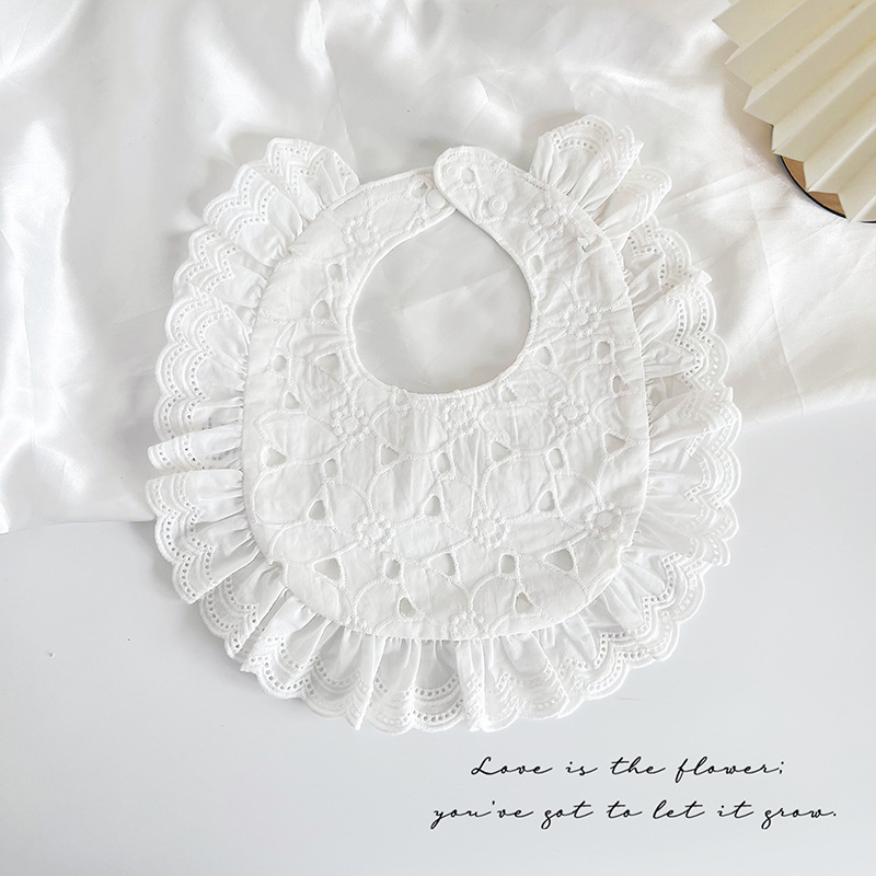 Cotton spring and summer bib baby Korean U-shaped drool bib trendy one year old drool bib