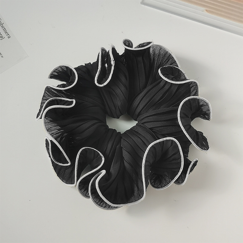 Pleated large intestine hair ring, super fairy ball head ornament, ponytail hair band