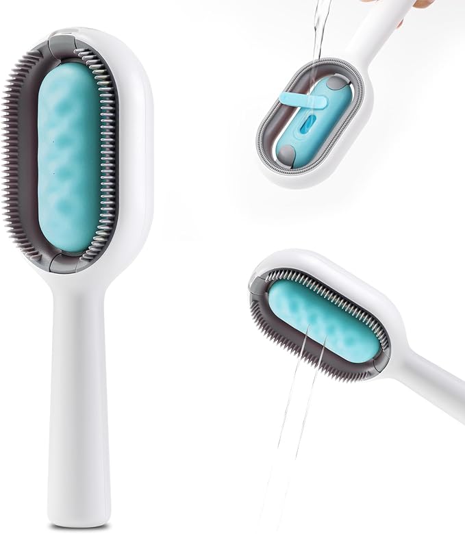 Water Brush for Cats Dogs, 4 in 1 Pet Grooming Brush, Cat Bath Brush, 2 in 1 Cleaning Brush Cat