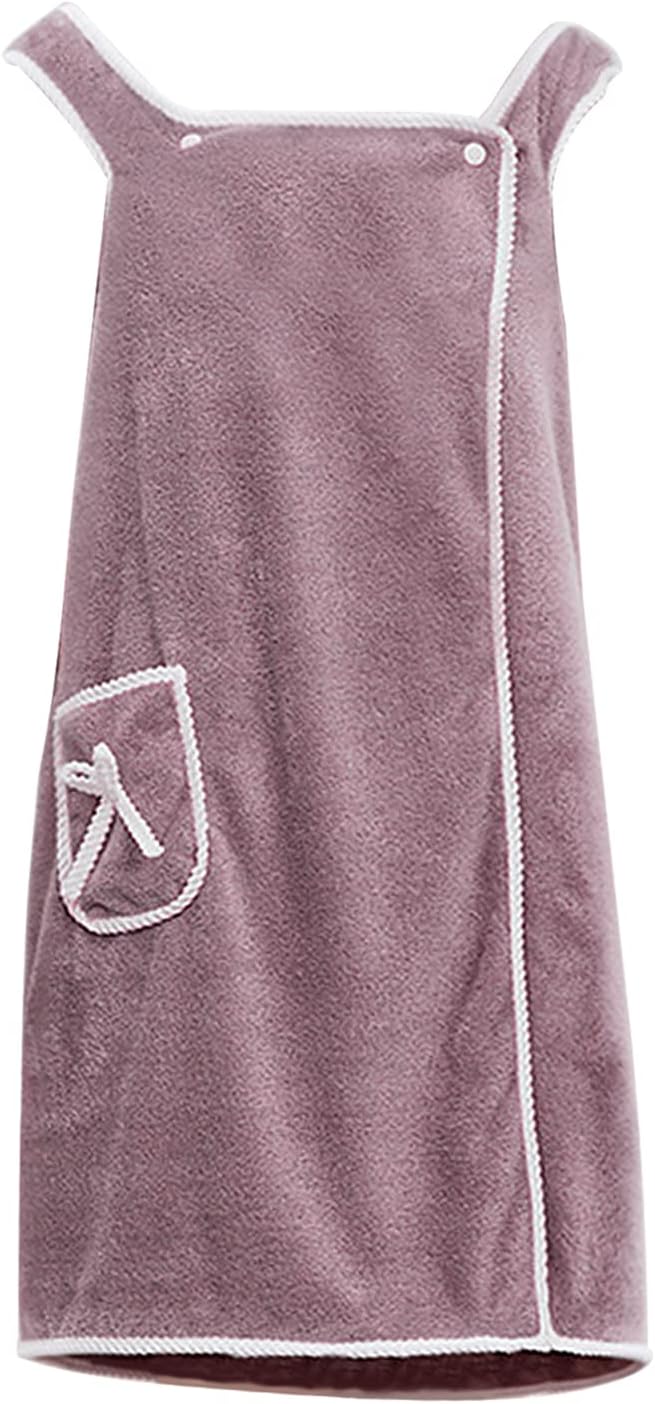 Girls Sling Bath Towel Wrap Coral Fleece Absorbent Bath Skirt Wearable Bath Robe Beach Spa Sauna Shower Robe