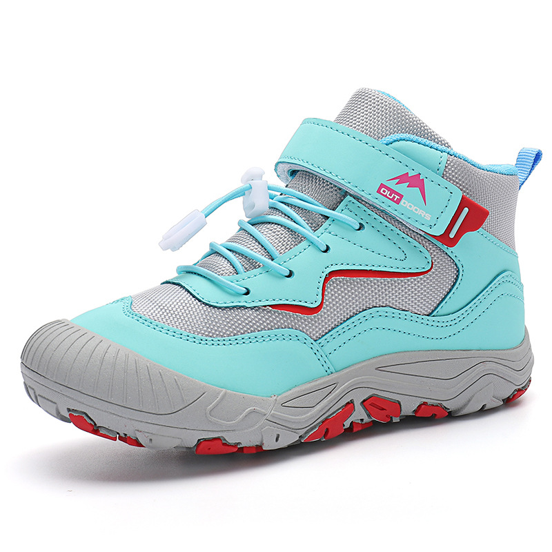 Versatile mid cut outdoor children's mesh shoes, casual shoes, anti slip children's shoes
