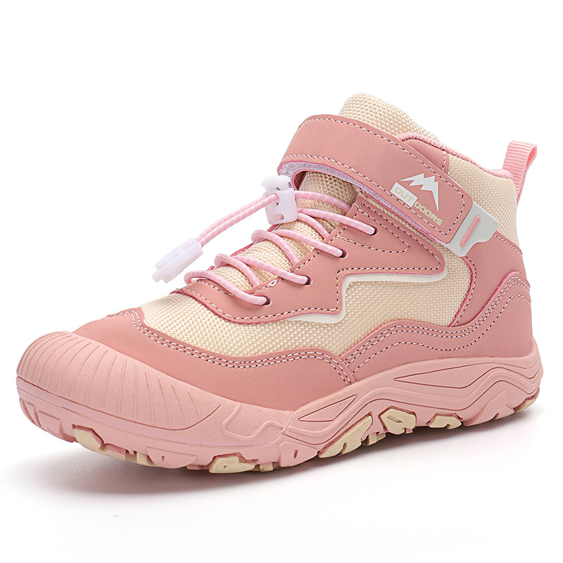 Versatile mid cut outdoor children's mesh shoes, casual shoes, anti slip children's shoes