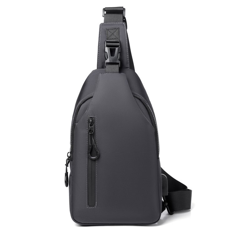 Outdoor large capacity men's chest bag, fashionable, simple, casual, trendy single shoulder crossbody bag