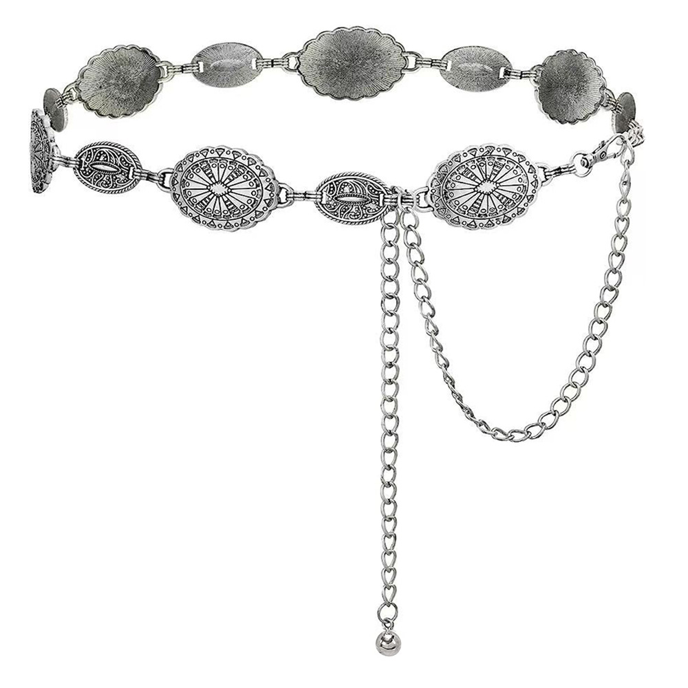 Metal chain waist chain women's dress waist cinching suit waist belt decorative waistband