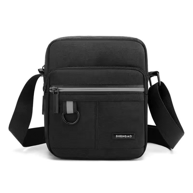 Multi pocket backpack, waterproof nylon fabric, single shoulder crossbody casual bag, multiple pockets