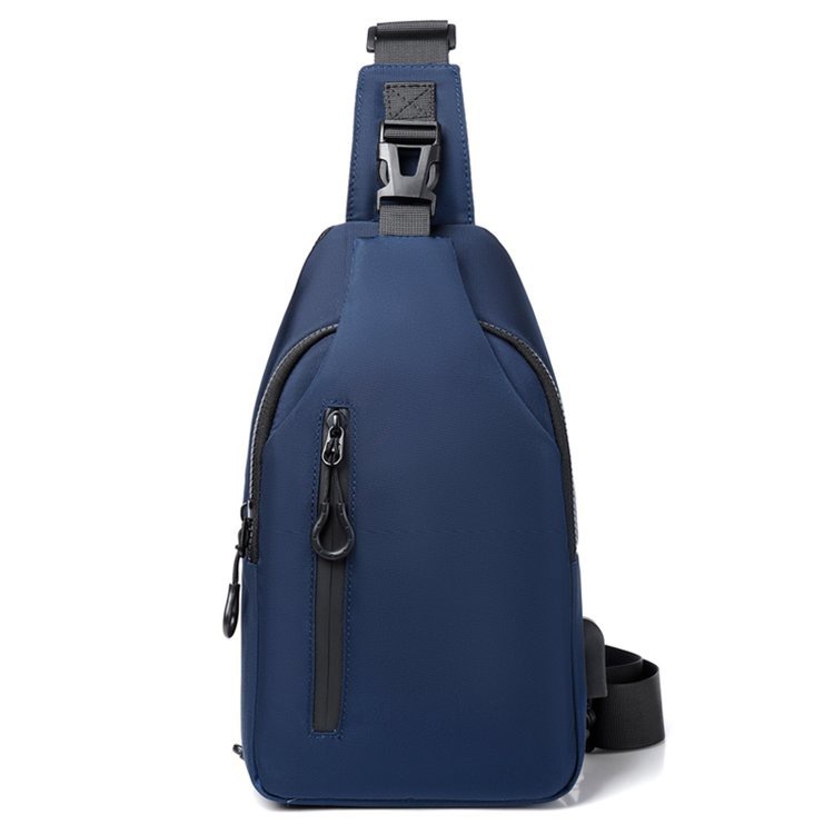 Outdoor large capacity men's chest bag, fashionable, simple, casual, trendy single shoulder crossbody bag