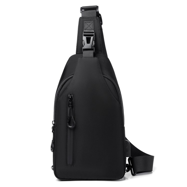 Outdoor large capacity men's chest bag, fashionable, simple, casual, trendy single shoulder crossbody bag