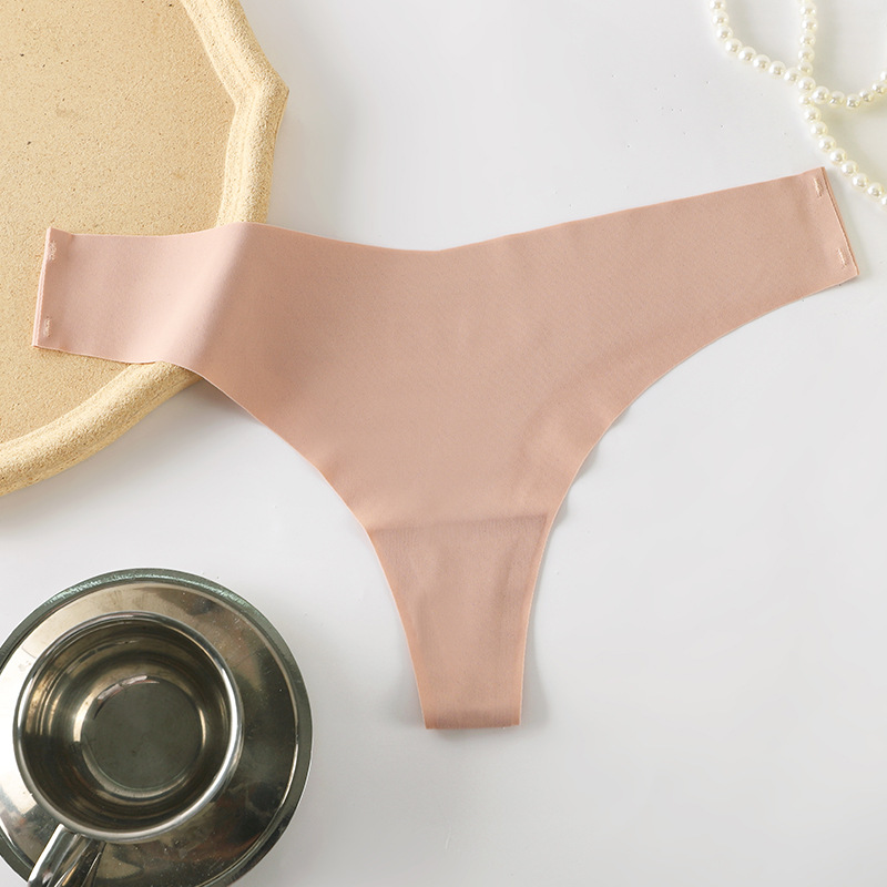 Ice silk underwear for women, cotton crotch, low waist, sexy, skin friendly, solid color, plus size triangle underwear