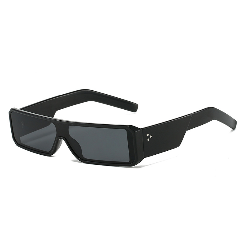 Integrated lens small frame rectangular retro fashion cross-border glasses street photography