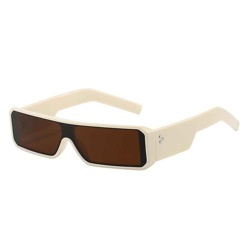 Integrated lens small frame rectangular retro fashion cross-border glasses street photography
