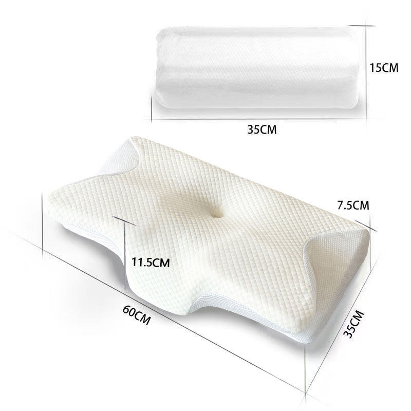 Rebound memory cotton butterfly pillow breathable neck protection shaped memory pillow sleep cervical pillow