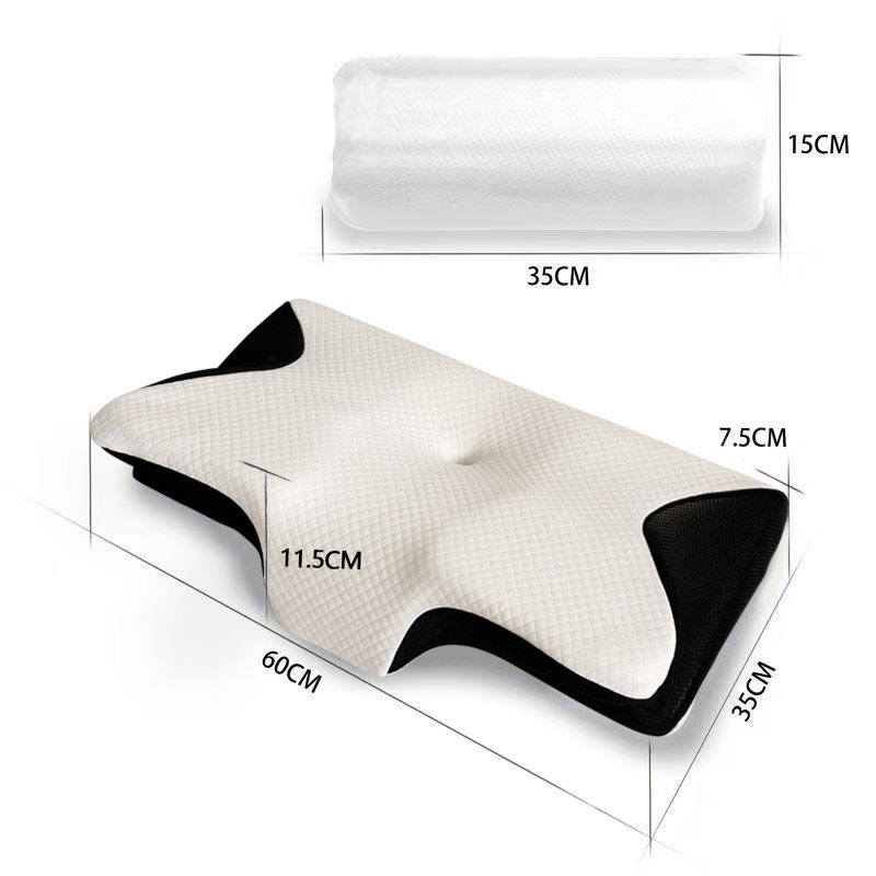 Rebound memory cotton butterfly pillow breathable neck protection shaped memory pillow sleep cervical pillow