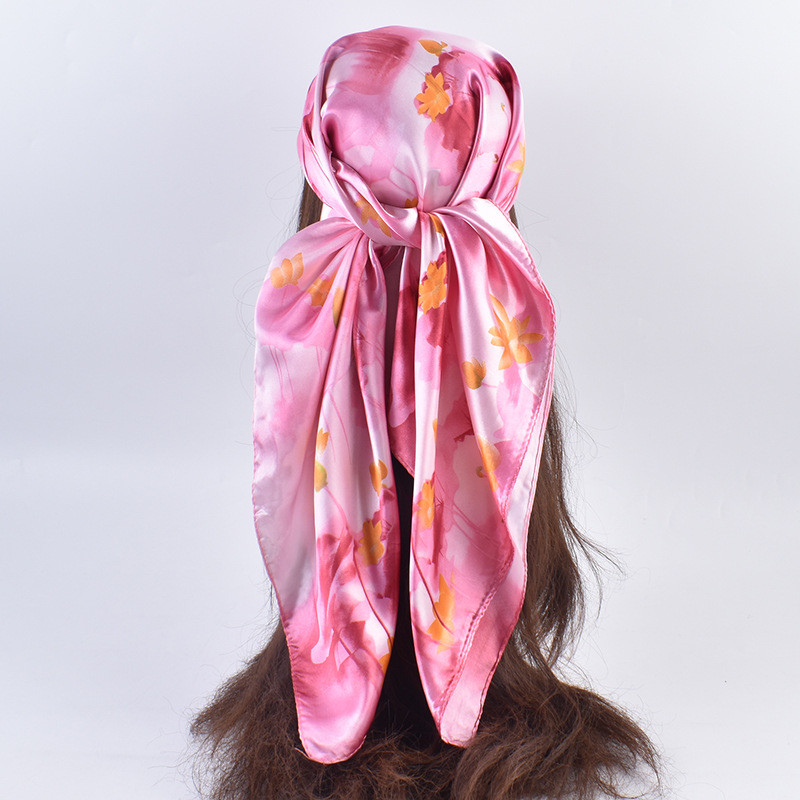 Ladies' elegant temperament, large square scarf, scarf, headscarf