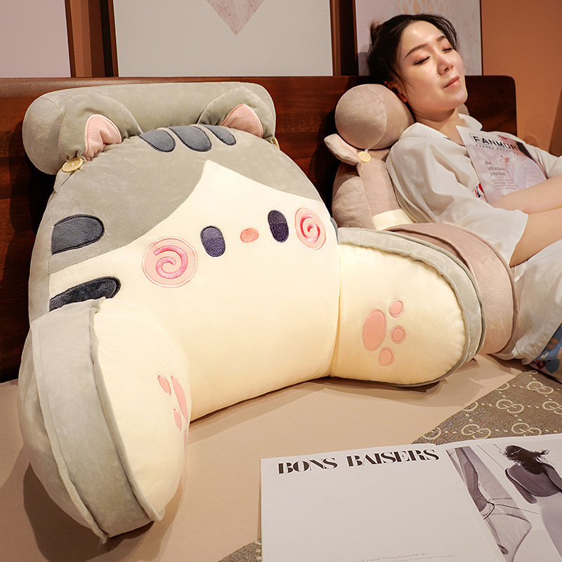 Neck Dormitory Cartoon Bedhead Cushion Sofa Large Backrest Cushion Removable Washable Waist Protection