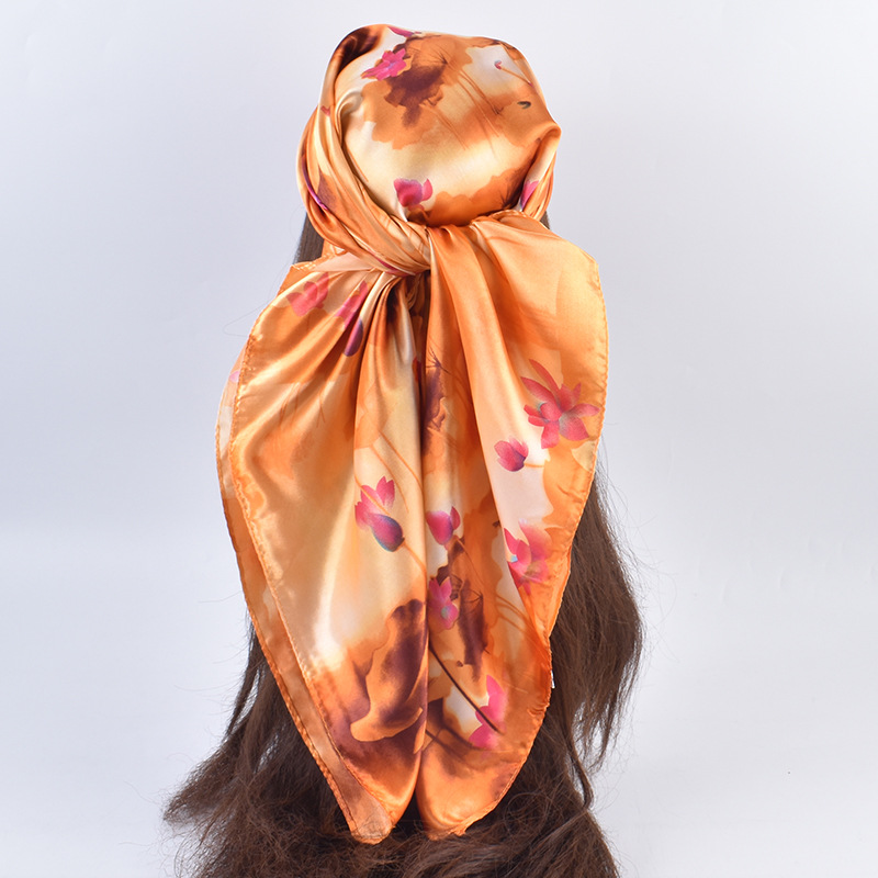Ladies' elegant temperament, large square scarf, scarf, headscarf