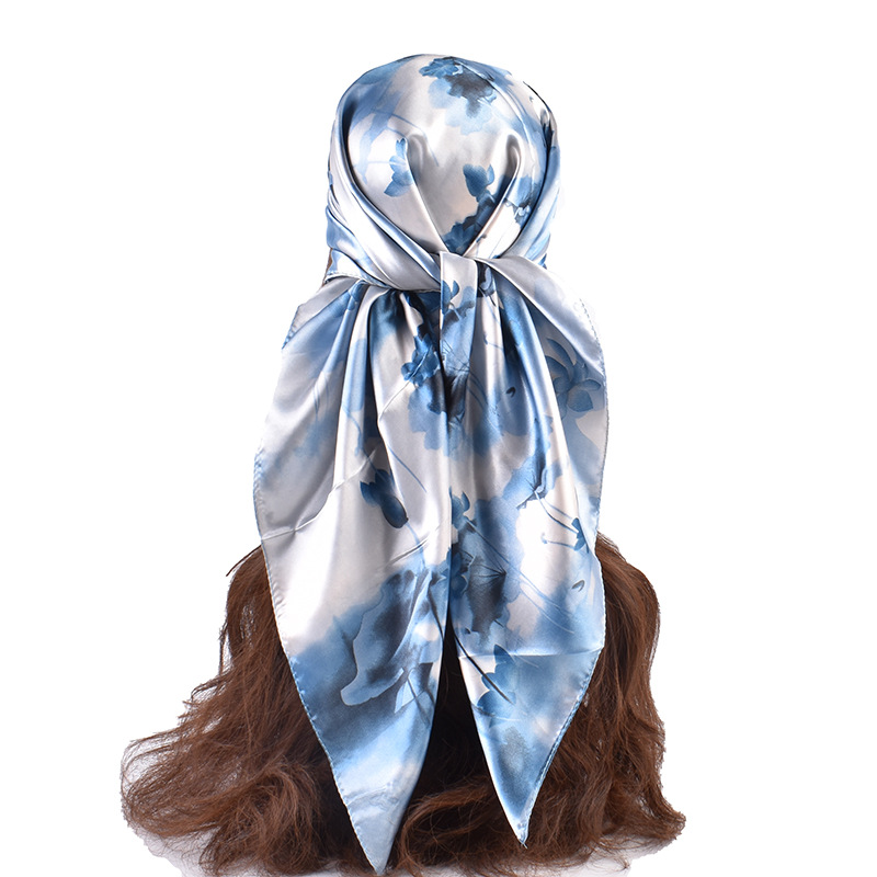 Ladies' elegant temperament, large square scarf, scarf, headscarf