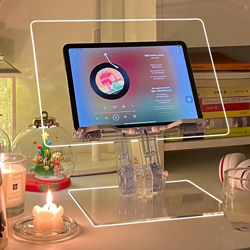 Blogger's Same Upgraded Version Retractable Acrylic Transparent Reading Stand Reading Stand iPad Tablet Stand