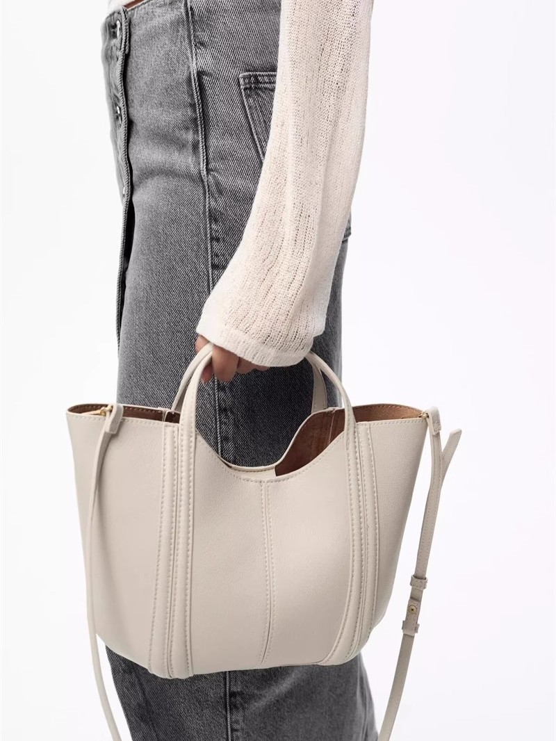 women's new niche design crossbody handbag, high-end light luxury vegetable basket bag, lazy wind bucket bag