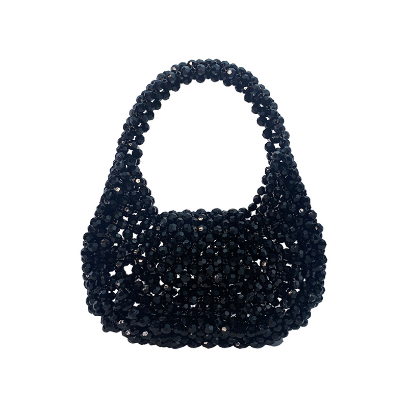 High quality handmade bead mini bead bag with shiny and sparkling hand held banquet bag