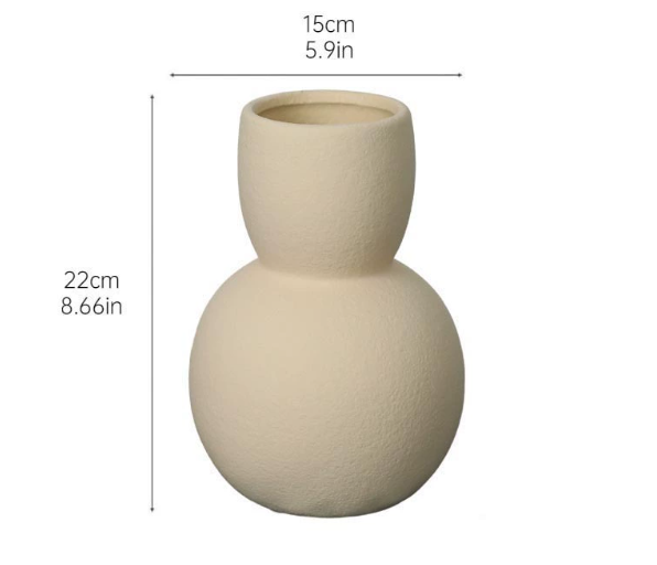 Wabi-sabi style retro ceramic vase soft decoration, living room entrance, TV cabinet, dried flower arrangement, creative flower vases and ornaments