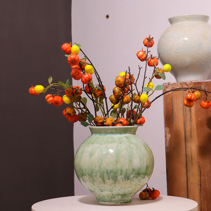 Fashionable ceramic vases, handicrafts, living room ornaments, flower arrangements, dried flowers, home decorations, entrance hall modern decorative items