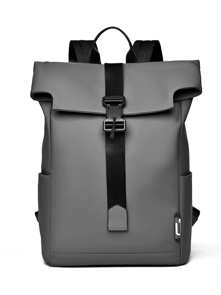 Advanced casual backpack with flip cover and magnetic buckle travel backpack for men