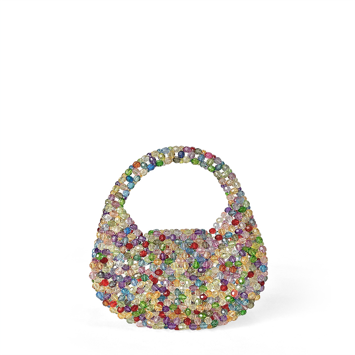 High quality handmade bead mini bead bag with shiny and sparkling hand held banquet bag