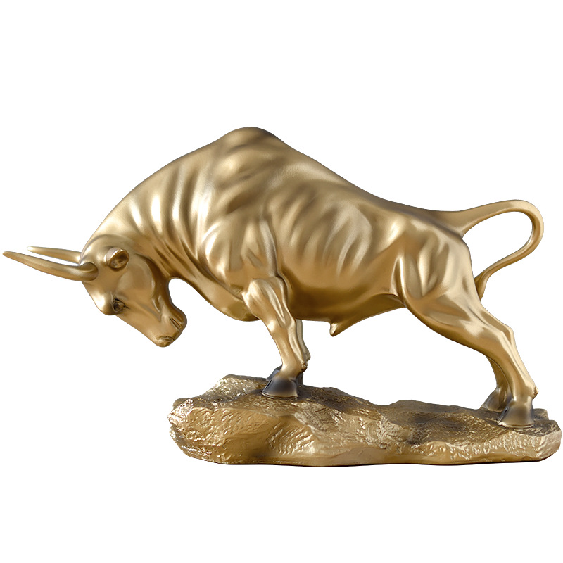 Modern Bull Office Desktop Business High end Bookcase Bull Home Decor