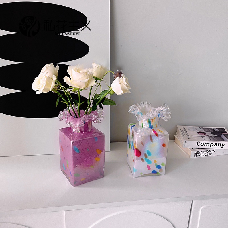 French-style vintage vases, hydroponic flower arrangements, table decorations, home retro, light luxury and simple fresh flower vases, Fenton