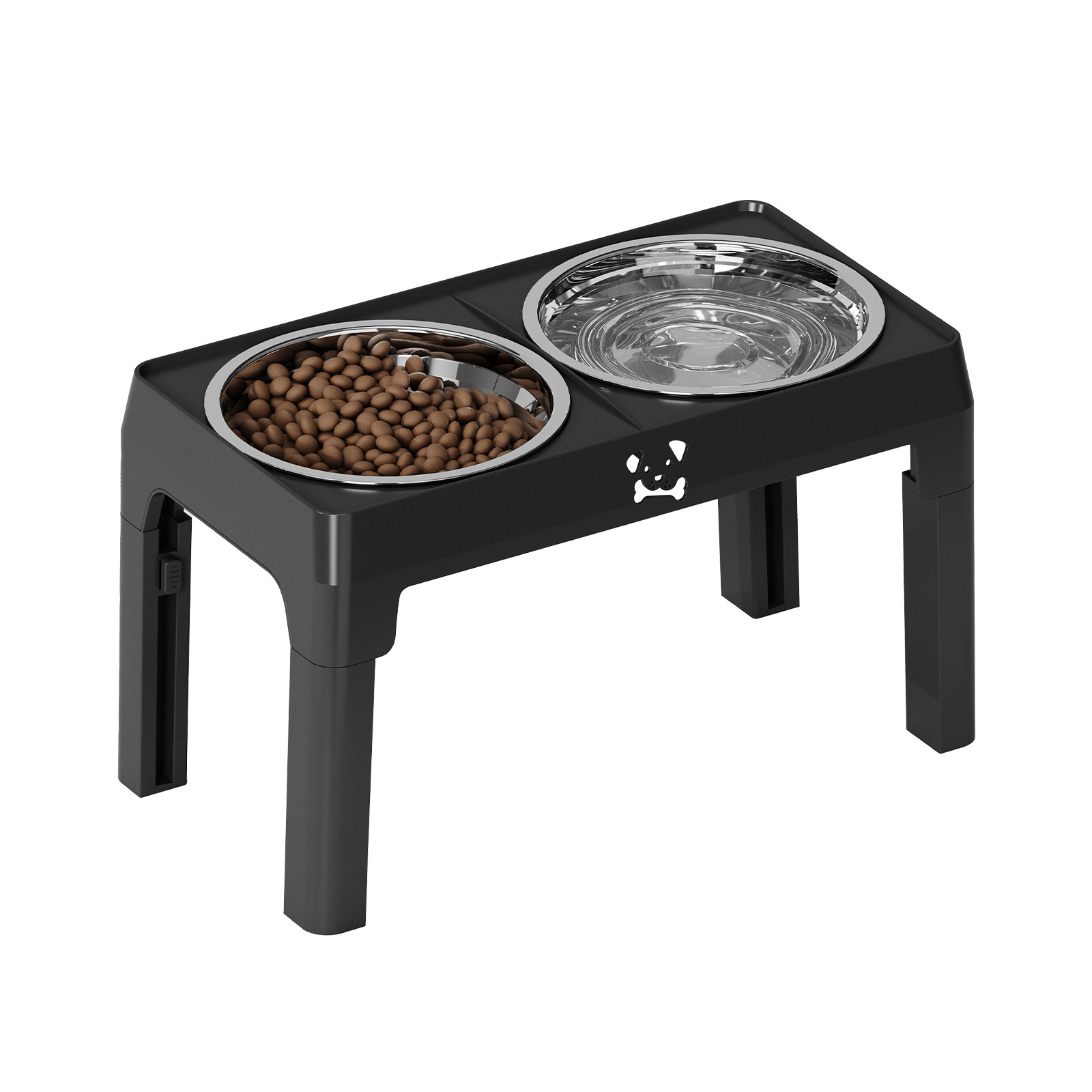 Pet bowl, stainless steel dog bowl, anti-tipping, lifting feeding dog bowl, dog basin, large dog bowl, dog food basin, pet
