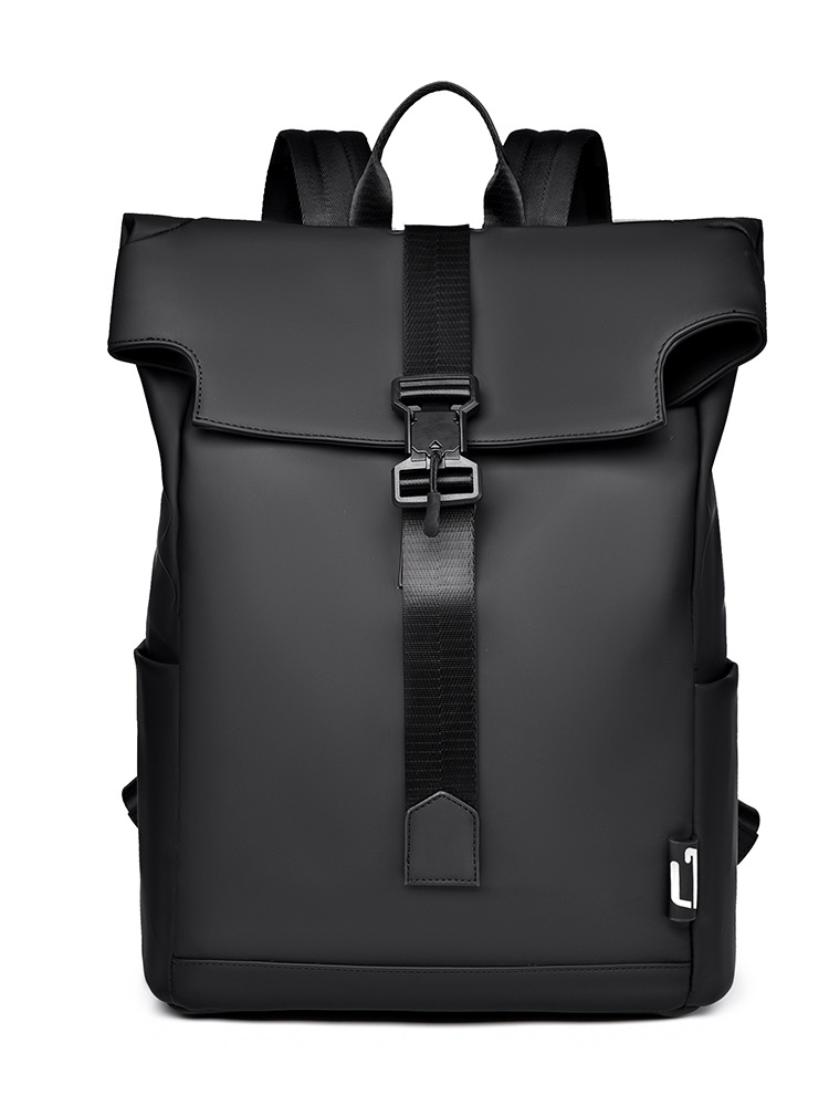Advanced casual backpack with flip cover and magnetic buckle travel backpack for men