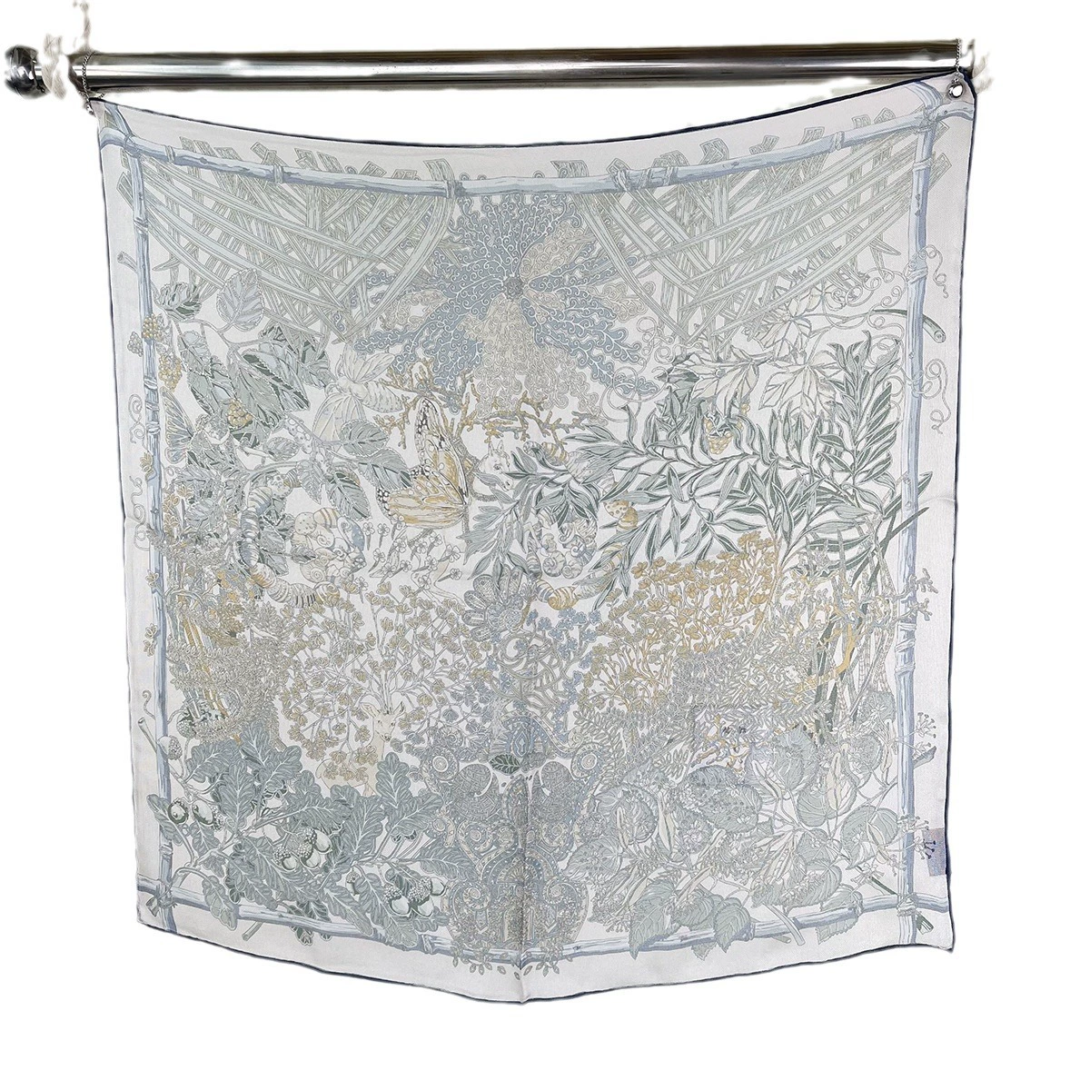 Silk scarf for women, high-end summer sun protection gauze scarf, slim breathable scarf, small neckerchief, cool 65-square-meter scarf