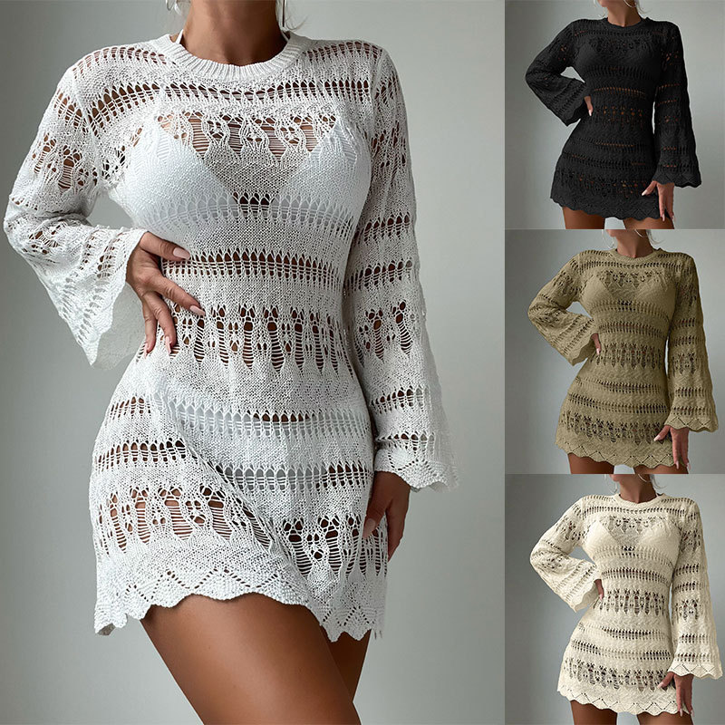 Hollow mesh long sleeved sunscreen shirt