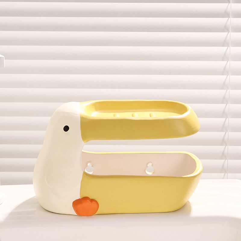 Soap Box, Home Drain Cartoon Ceramic Bathroom Soap Box