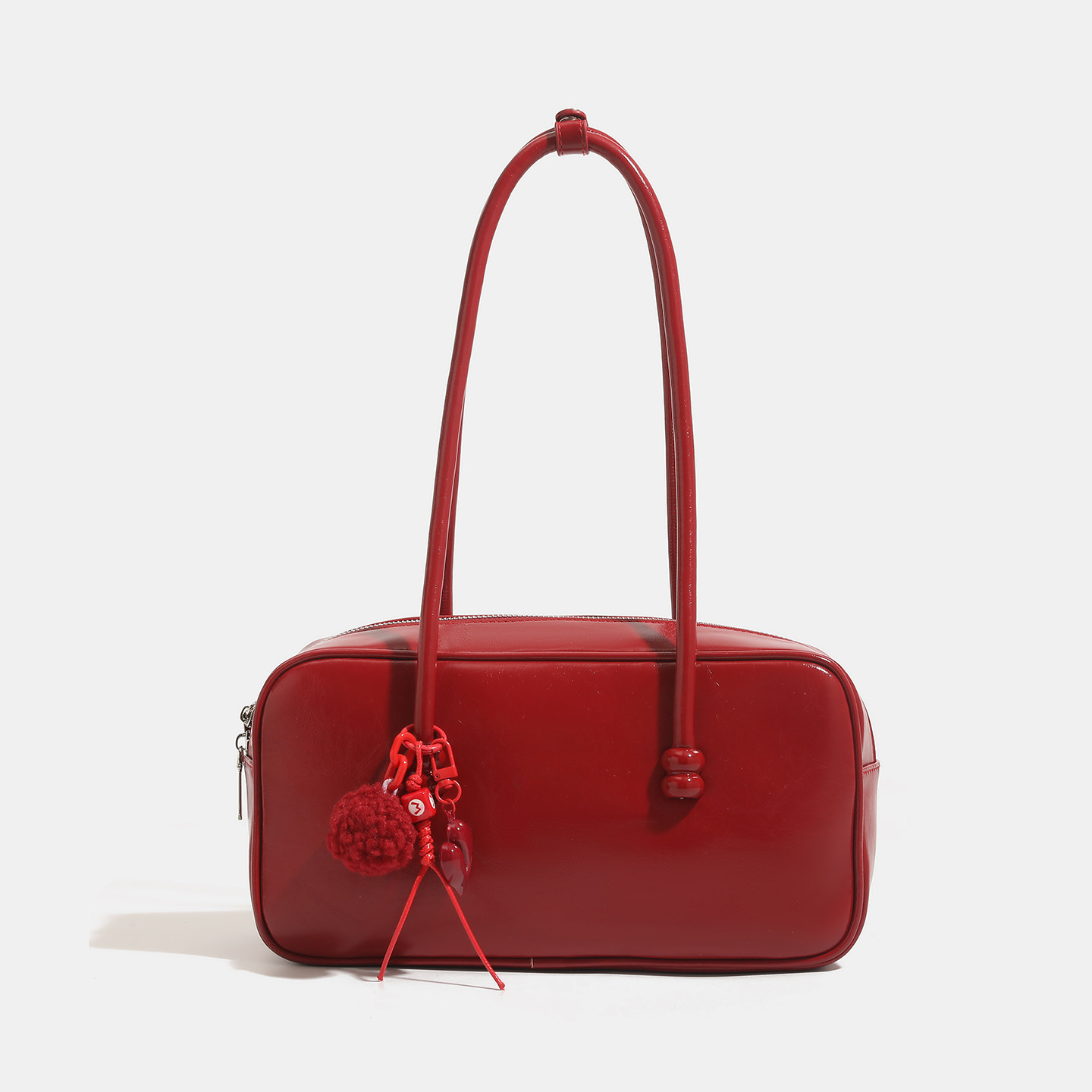Retro oil wax leather bag, women's new autumn and winter single shoulder armpit bag, hand-held Boston bag
