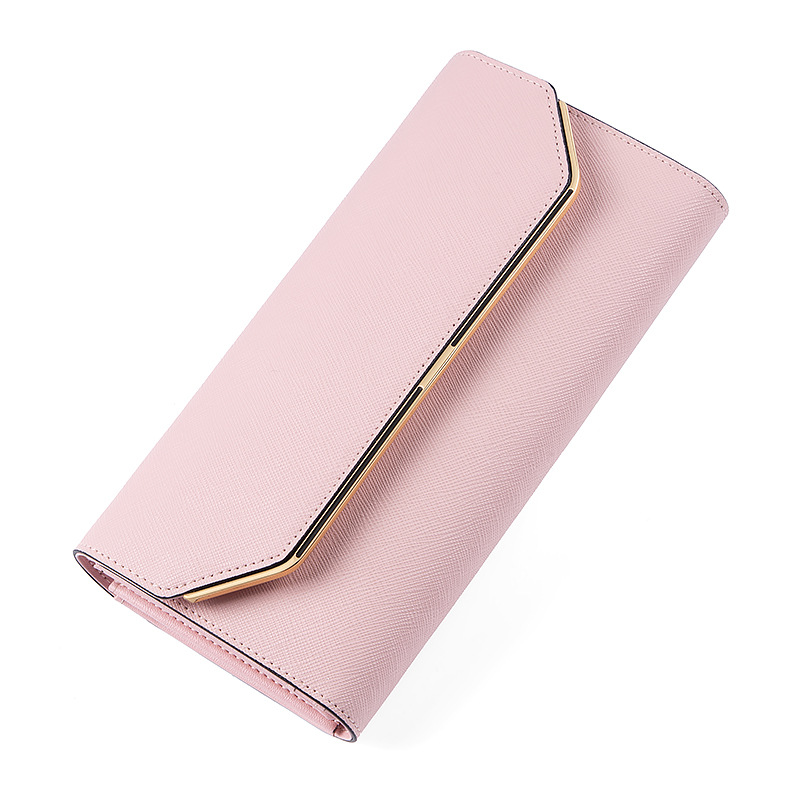 Leather long wallet for women, mobile phone case, fashionable and simple clutch, multi-functional women's wallet