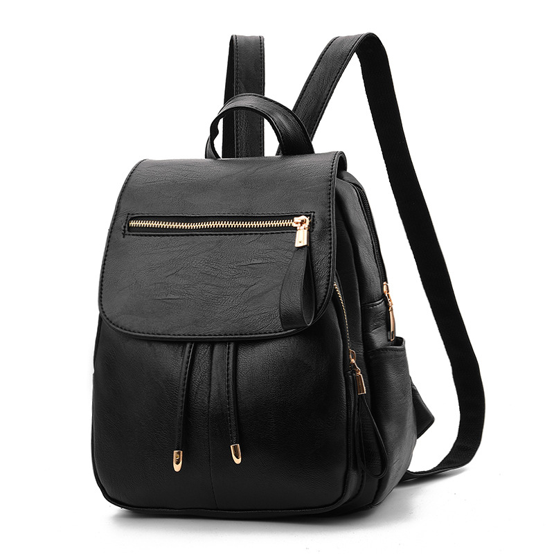 Women's handbag Korean version soft leather backpack student travel bag