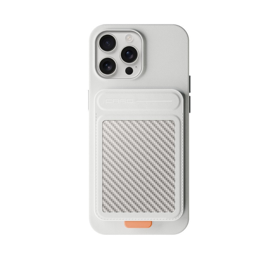 Suitable for Apple Magnetic Bracket Card Bag Real Carbon Fiber Business Storage Bank Card Credit Card Bag